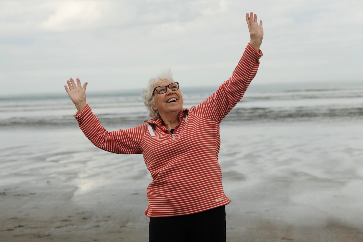 Woman in yoga pose during recovery routine